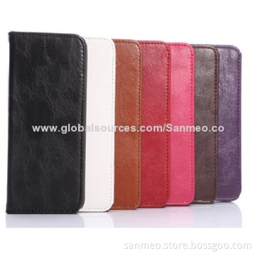 Leather Case for iPhone 6, Perfectly Fits the Shape, Faux Leather, Pull-inNew